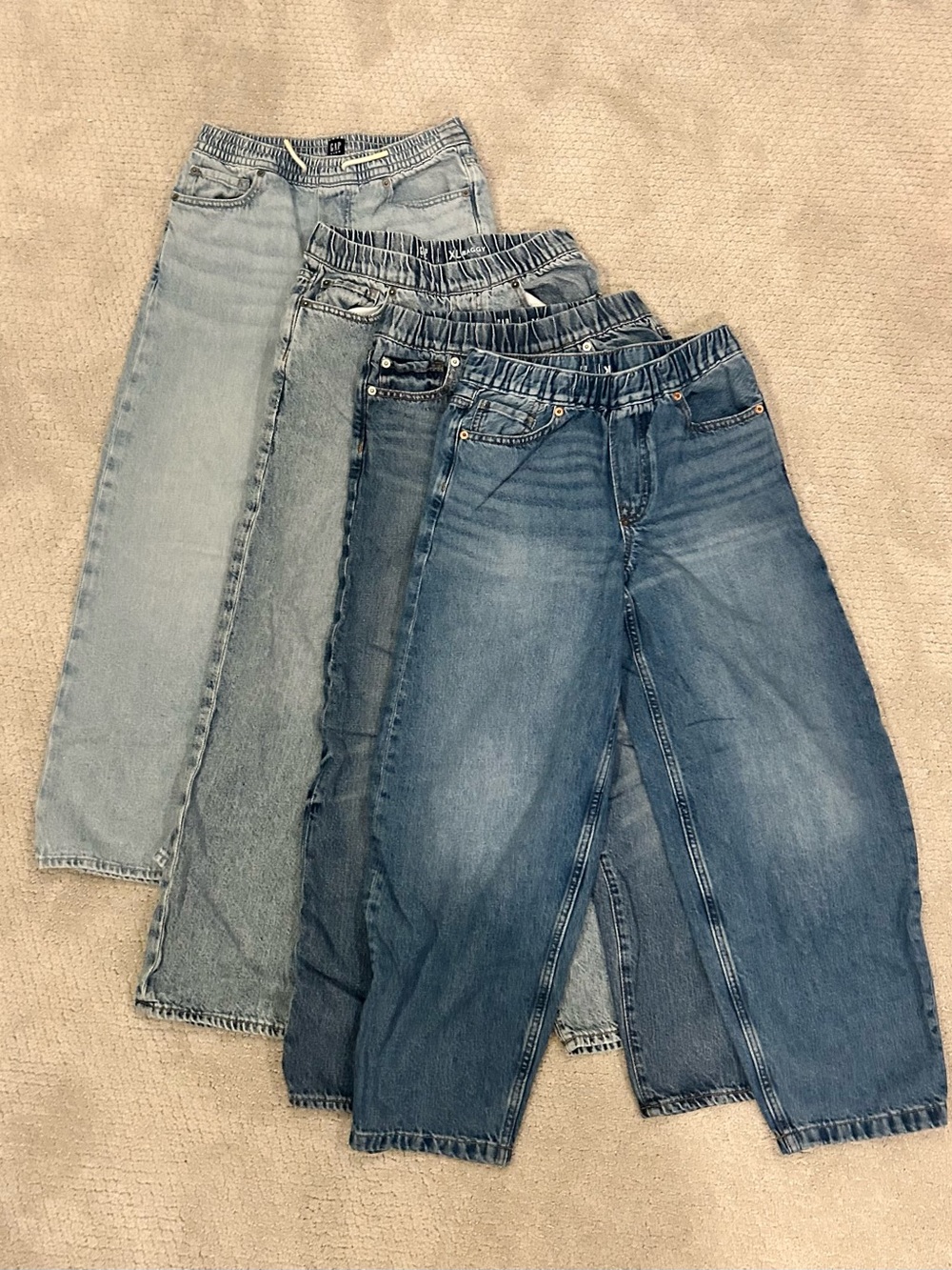 Gap Kids Elastic Waist Blue Denim Jeans - Pack XL